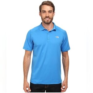 The North Face Men's Blue Short Sleeve Horizon Polo Shirt.